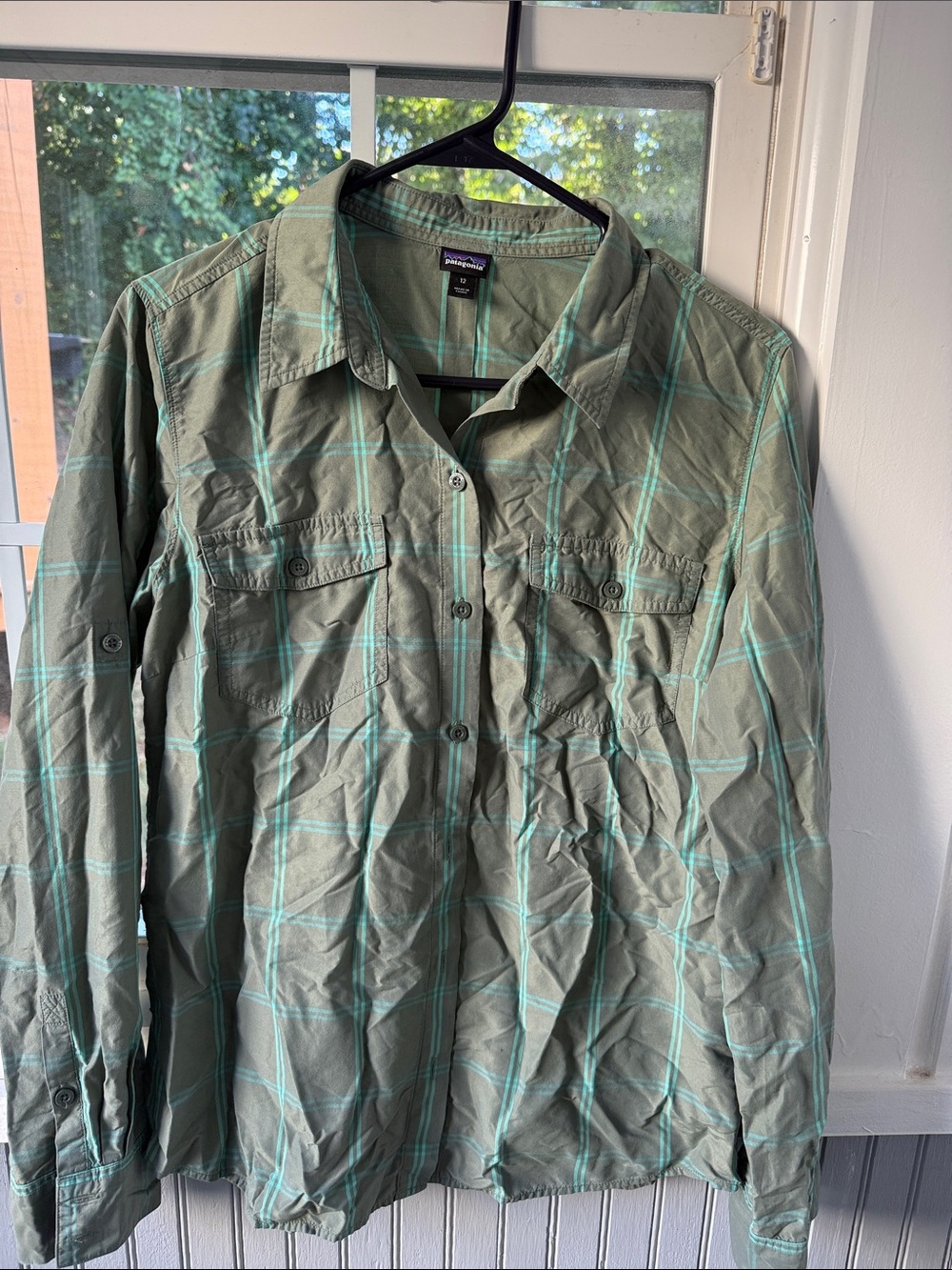 Patagonia Green Plaid Lightweight Shirt Jacket